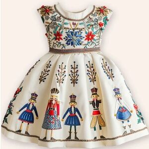 NWT - Mom&Me The Nutcracker Appliqué Party Dress. - Size 8-9Y